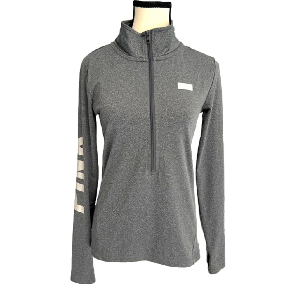 PINK by Victoria’s Secret gray half zip warm up top, size XS